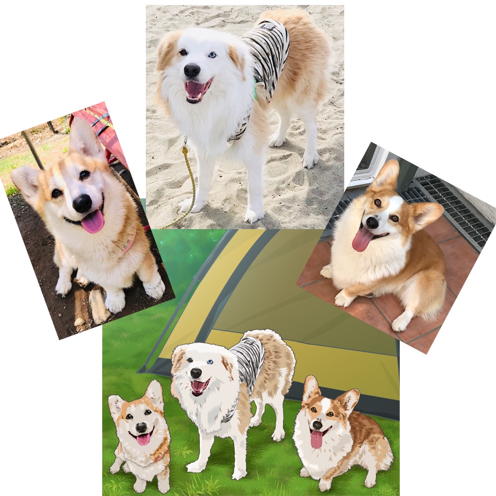 写真からリアル系・可愛い系のペットイラスト描きます 犬・猫・鳥・亀など可愛いペットのアイコンなどにお使いください イメージ4
