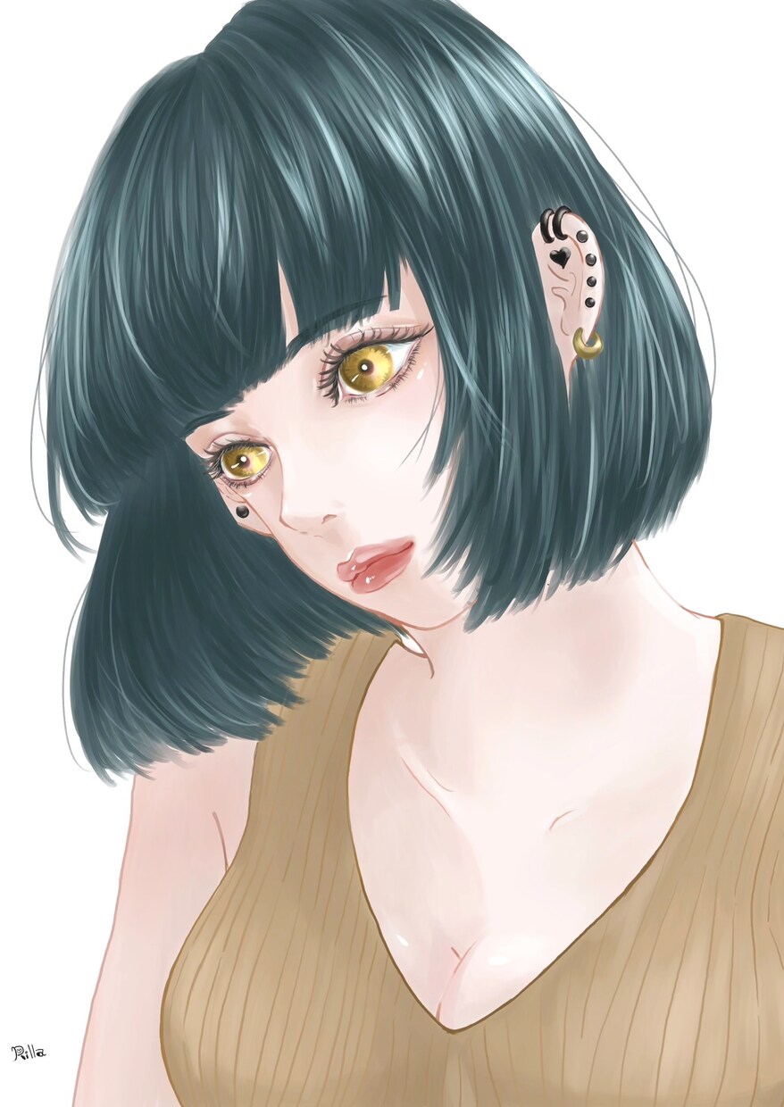 クールビューティな人物アイコン・1枚絵等制作します SNSアイコンや挿絵、プレゼント等に目を惹く1枚を イメージ2