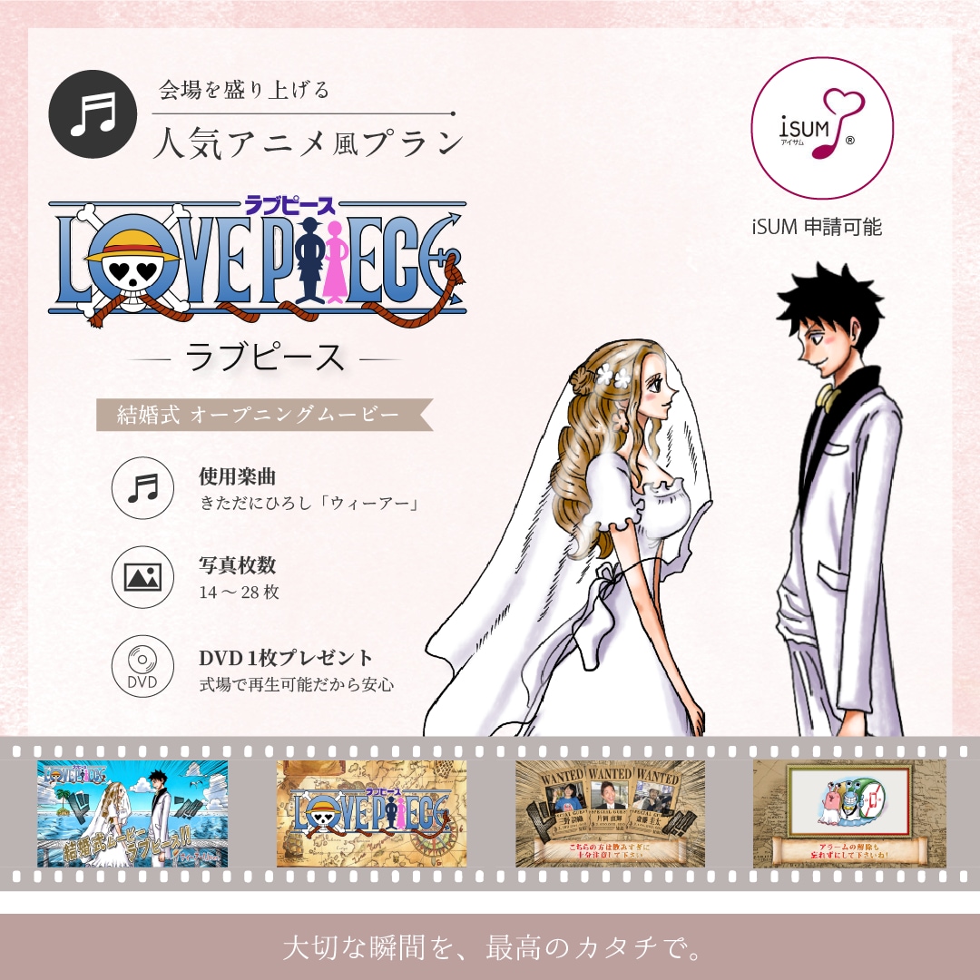 人気No.1！ラブピース オープニング作ります 映画のオープニングを思わせる、結婚式オープニングムービー イメージ1