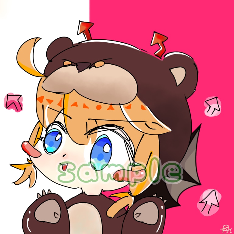 ポップでかわいいSNS用アイコン描きます あなただけのアイコンお作りします イメージ4