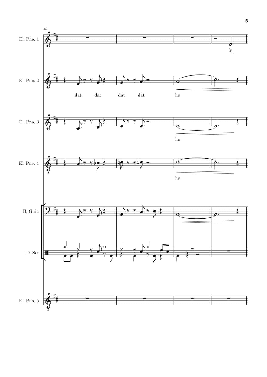 アカペラアレンジ楽譜作成します ポップス、バラード、邦洋ok！パーカス譜も書きます♬ イメージ1