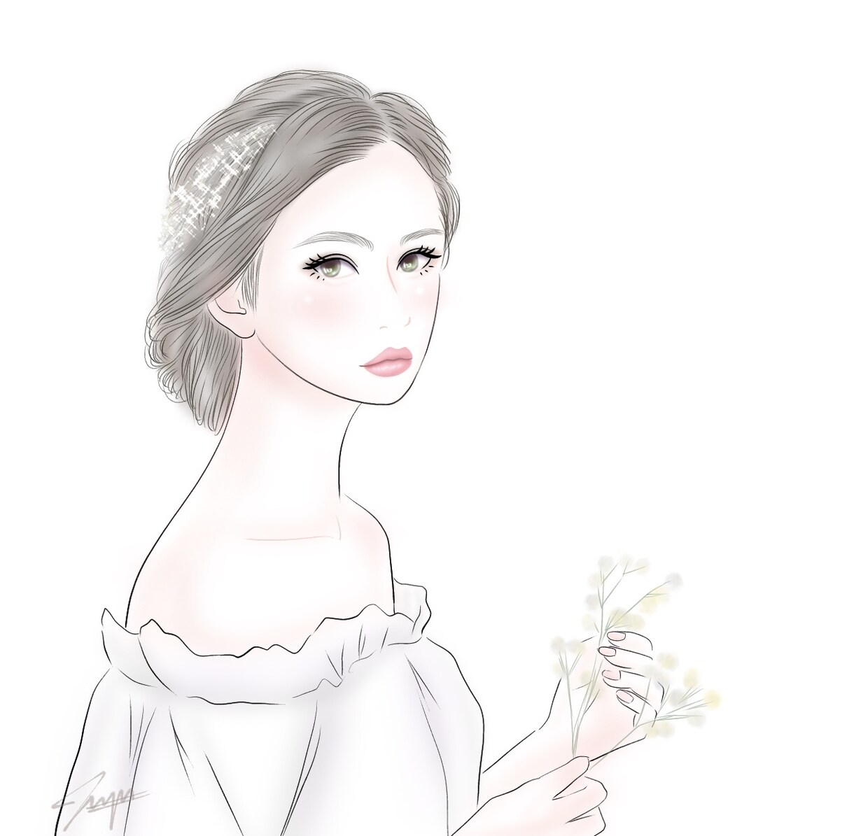 あなたを可愛くふわっとした似顔絵描きます 特徴をとらえつつ更に素敵に仕上げます！ イメージ3