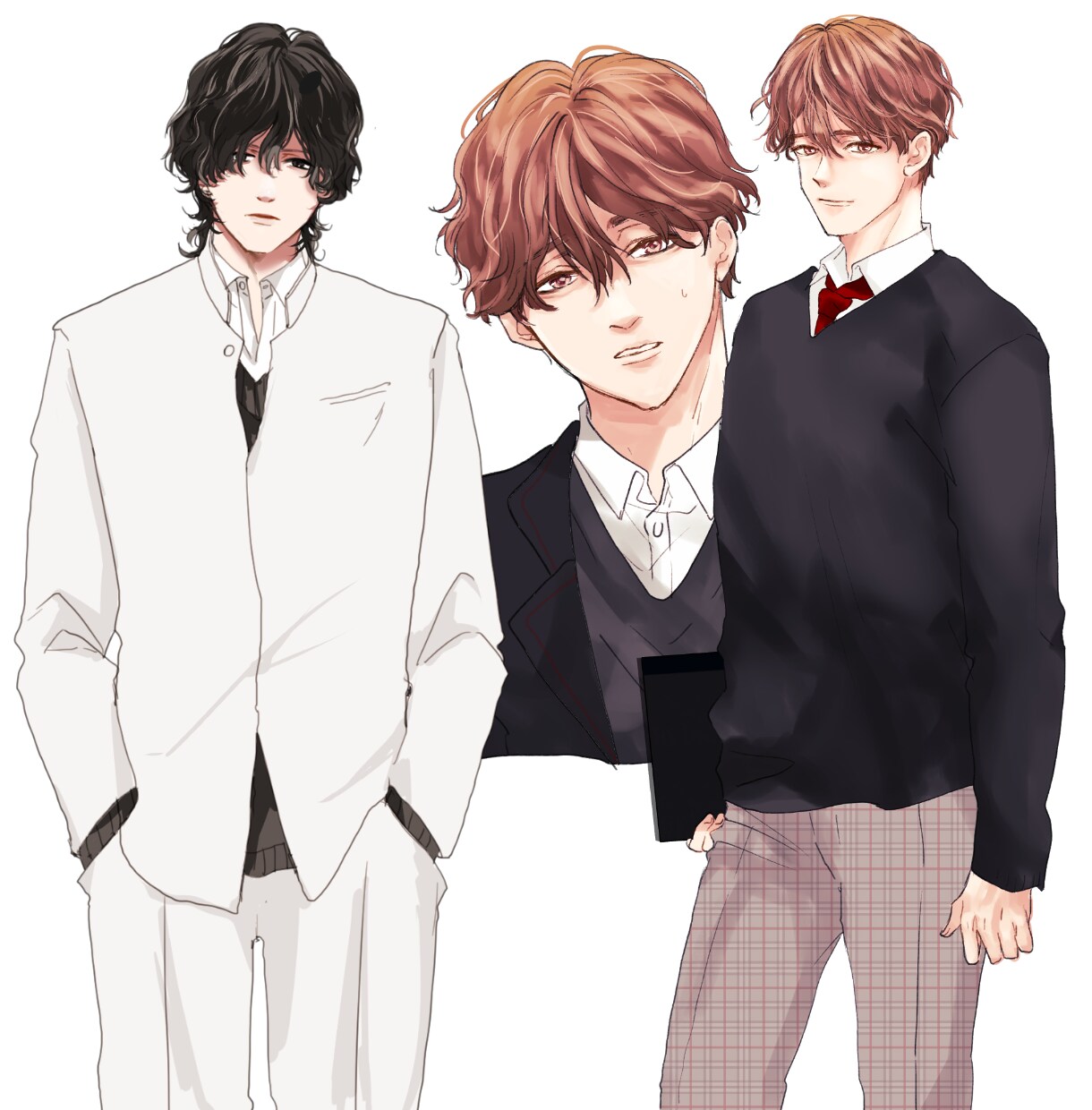 SNSアイコンや立ち絵を繊細なタッチで描きます 中性・美男子特化! 綺麗め・繊細なイラストをお探しの方へ イメージ4