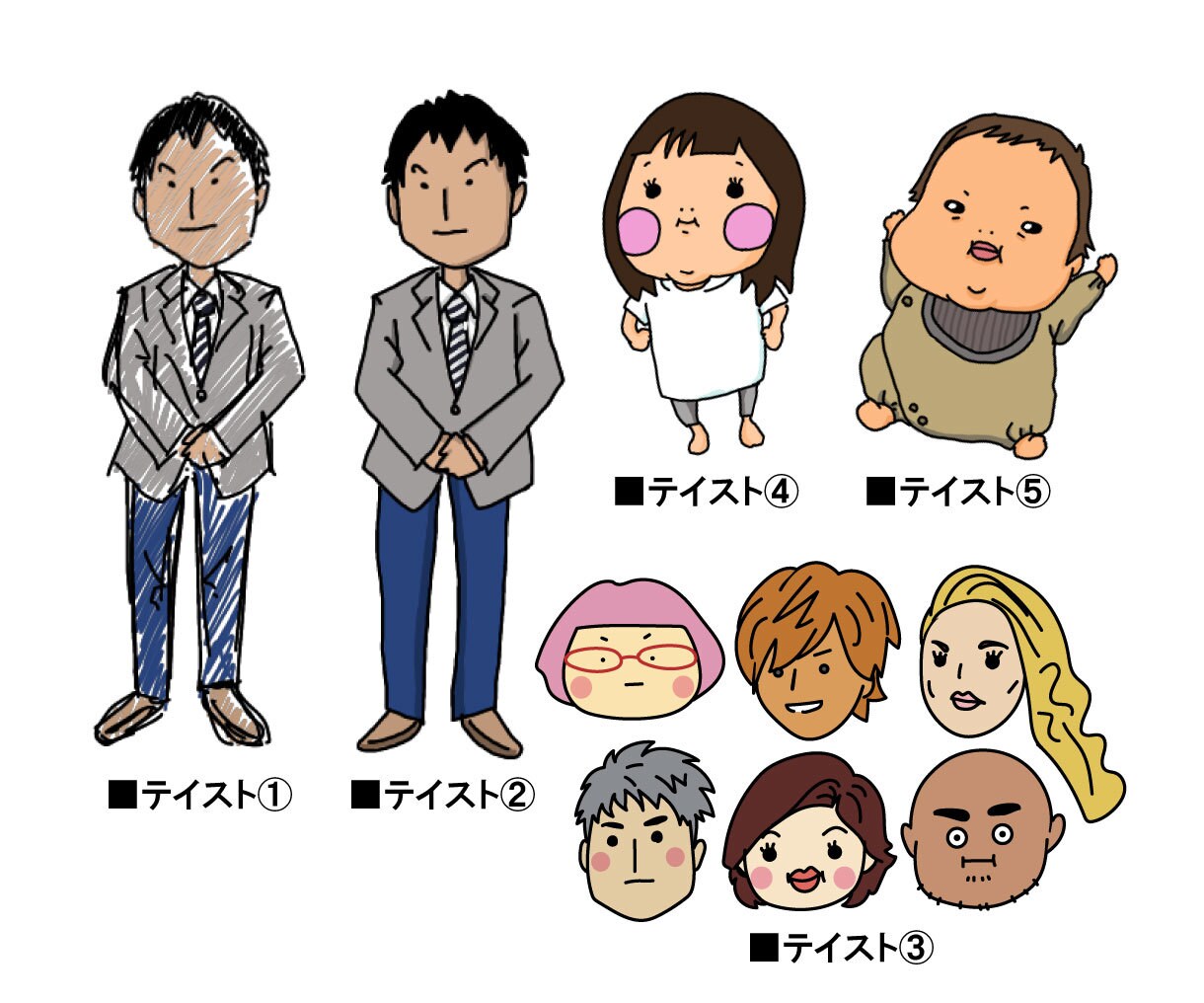 シンプルでかわいい”似顔絵”制作致します ビジネス・SNS等幅広い年齢層に対応できる似顔絵です イメージ2