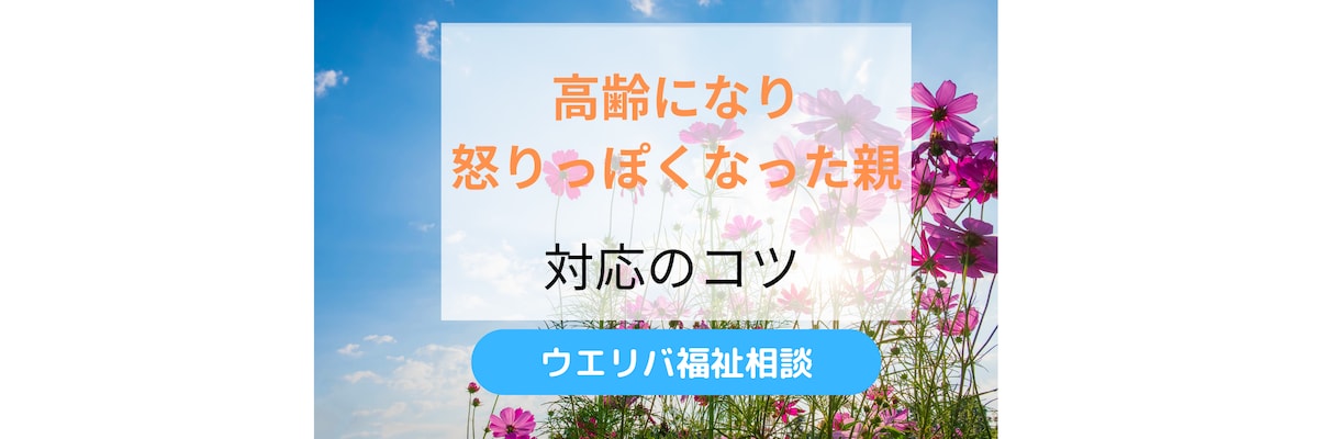 高齢になり怒りっぽくなった親の対応方法を教えます 元地域包括支援センター社会福祉士が丁寧にお伝えします イメージ1