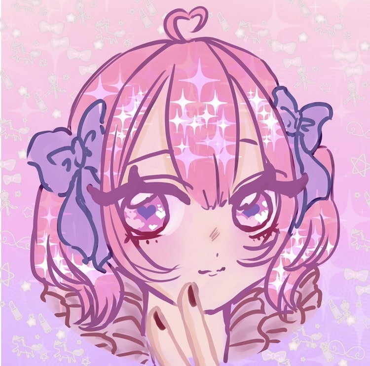 SNSなどで使えるゆめかわいいイラストを描きます 似顔絵、版権絵もOK！かわいい絵柄からクールな絵柄まで対応 イメージ1