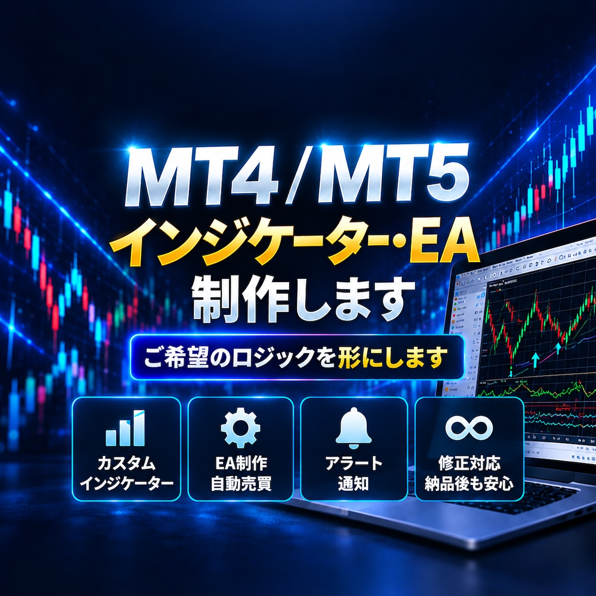 MT4・MT5インジケーターを制作します ご希望の条件・機能をオーダーメイドで形にします イメージ1