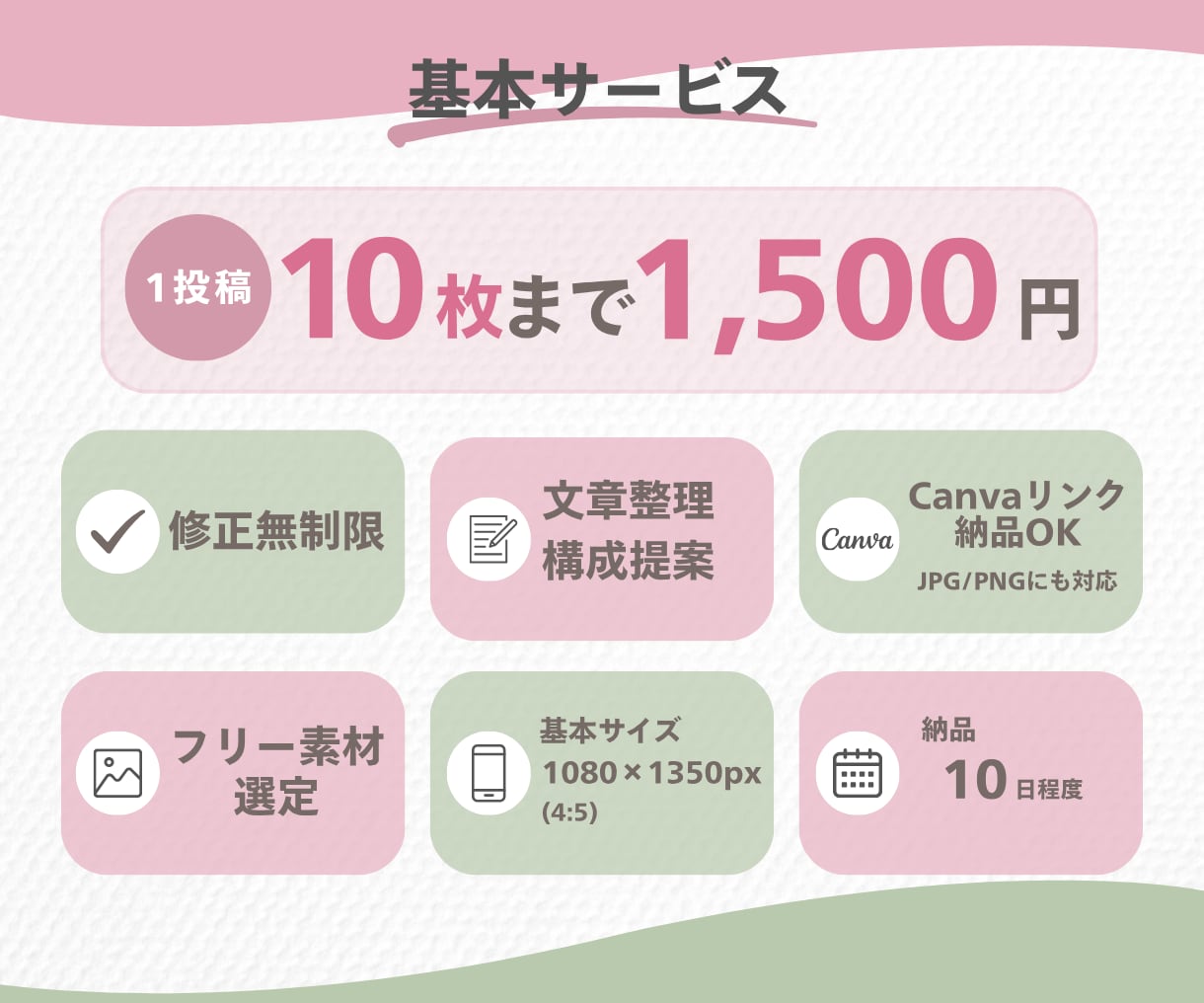 やさしく伝わるインスタグラム投稿画像を作成します 文章やイメージからあなたらしい投稿に仕上げます イメージ3