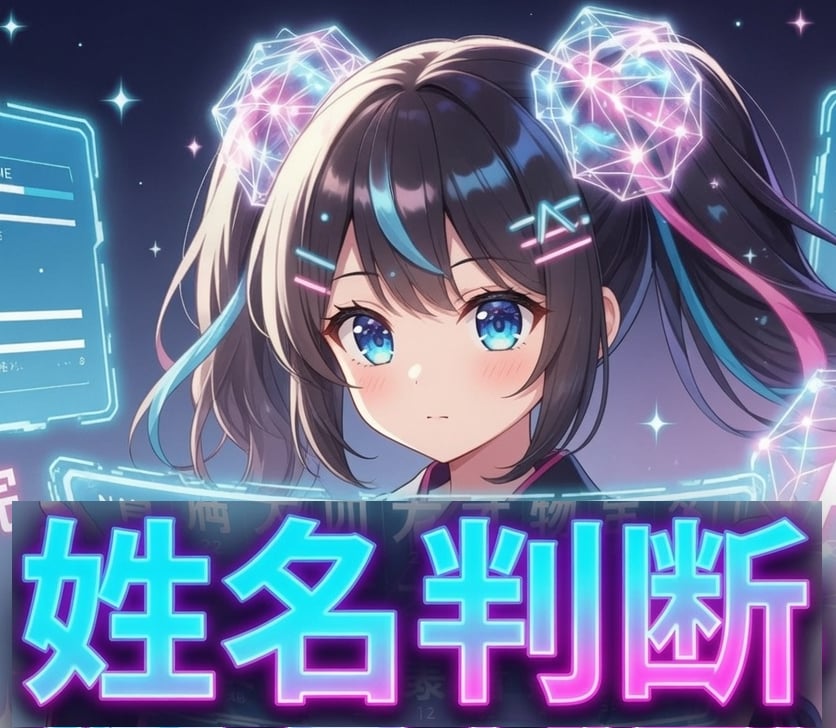 VTuberのお名前をAIで姓名判断します お名前の字の画数などを元にして イメージ1
