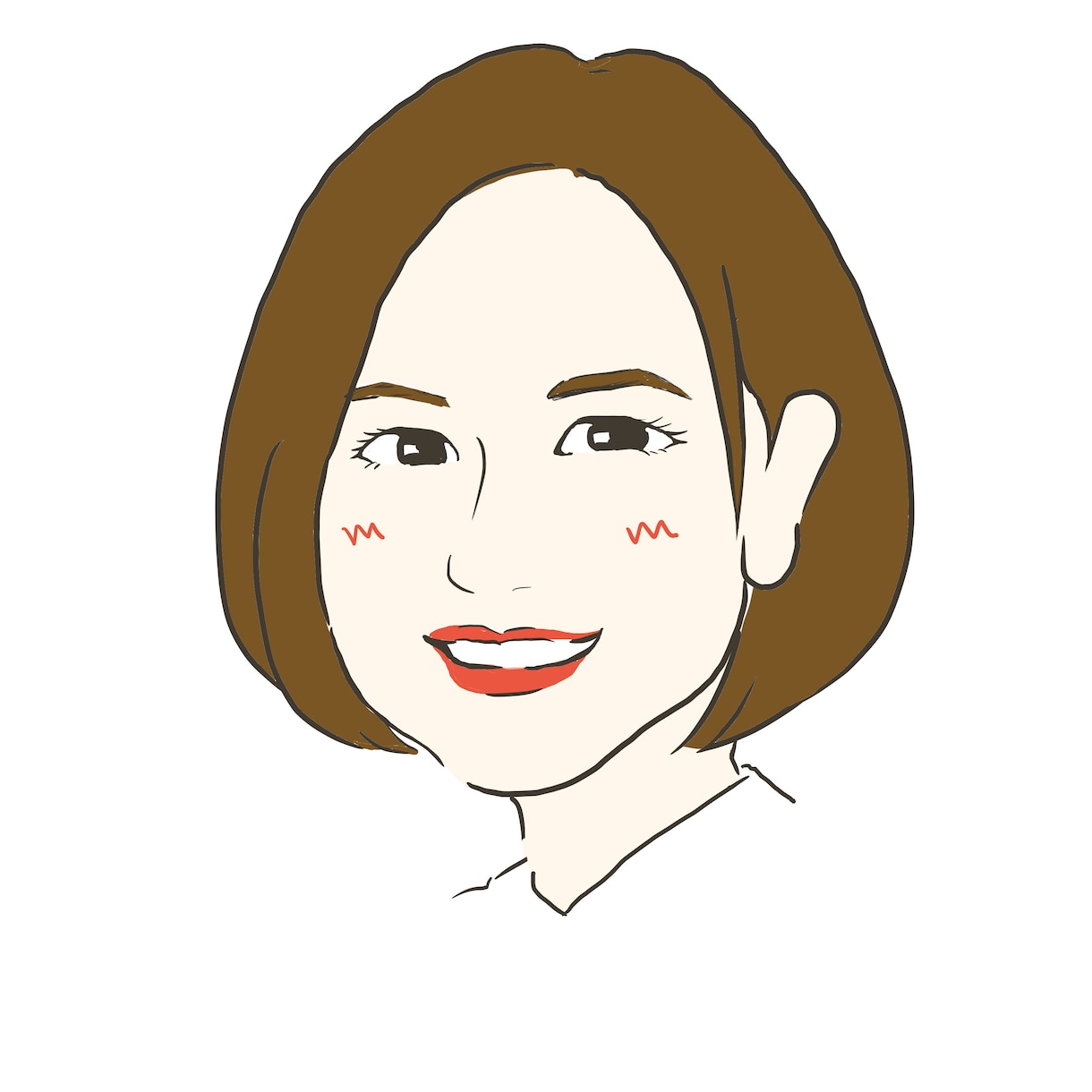 名刺や資料に載せやすいシンプルな似顔絵を描きます 写真は載せたくないけど、顔を覚えて欲しい方に似顔絵がお勧め！ イメージ3