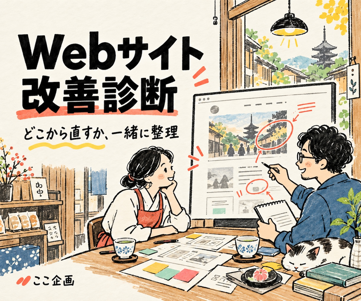 お店のWebサイトの改善点を優先順に整理します スマホ表示・伝わり方・導線を３ページまで診断 イメージ1