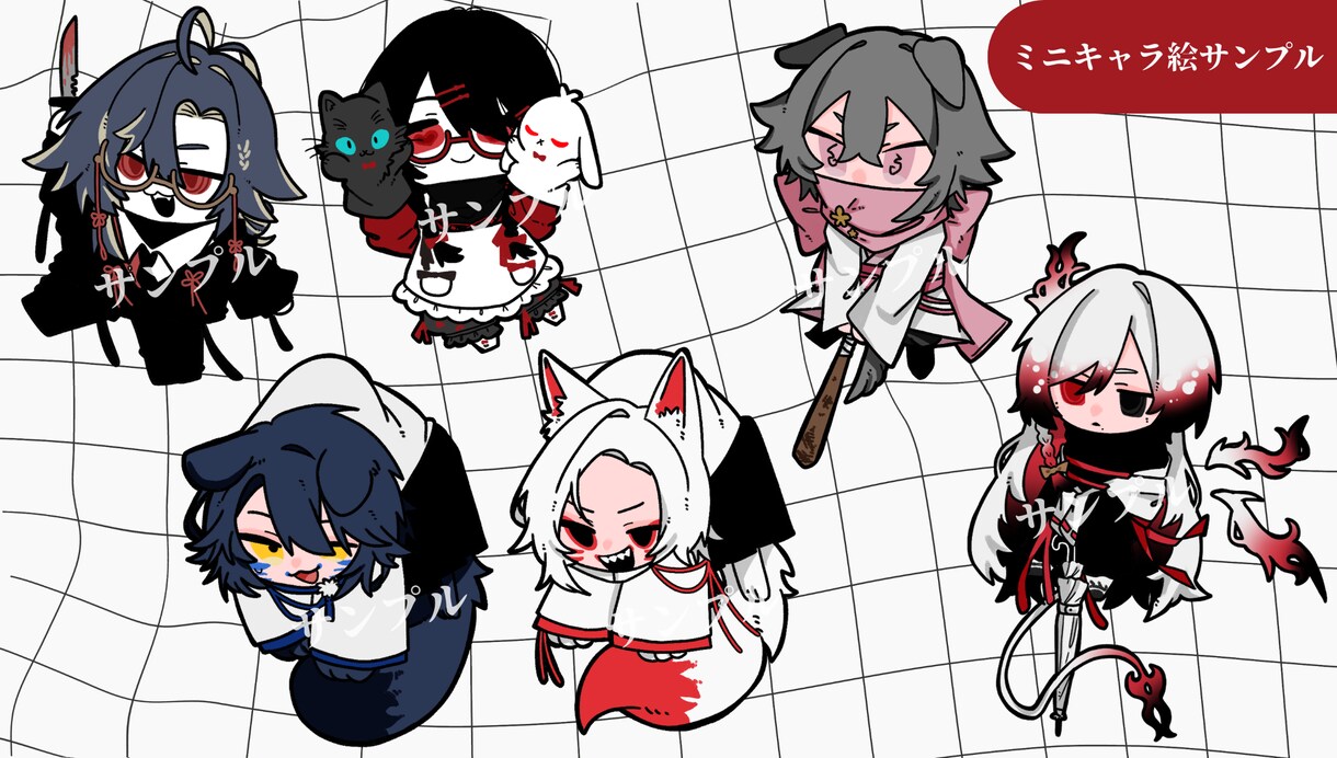 シンプルで使いやすい立ち絵描きます TRPG / 創作企画向けの立ち絵を描きます！ イメージ9