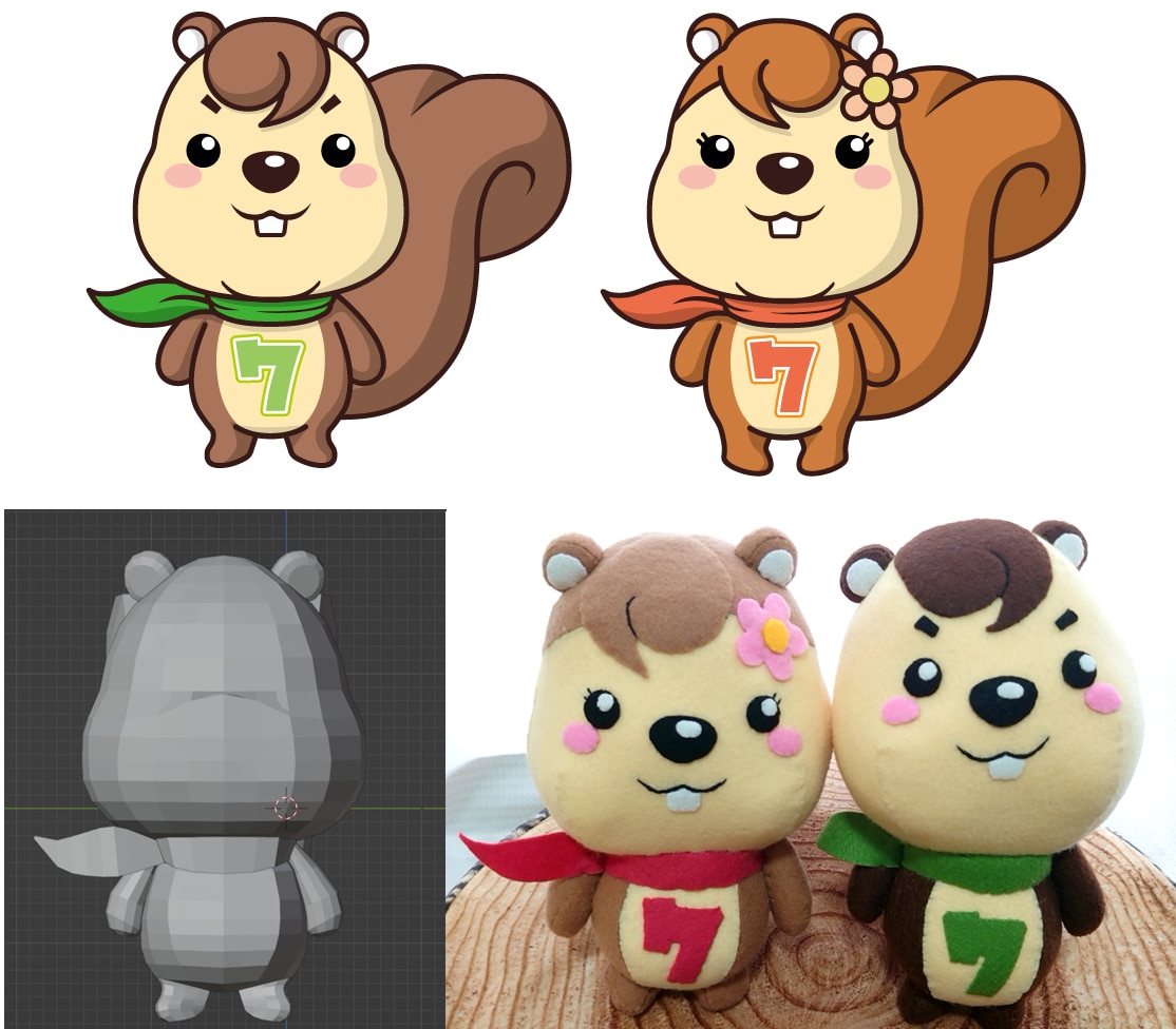 世界にひとつのオリジナルぬいぐるみを作ります 3Dモデルから作成することで高い精度で作ることができます イメージ1