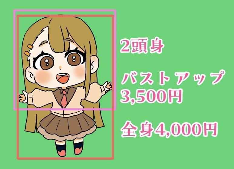 可愛いミニキャラ・デフォルメイラスト作成します ミニキャラから1枚絵まで可能です。よろしくお願いします。 イメージ2