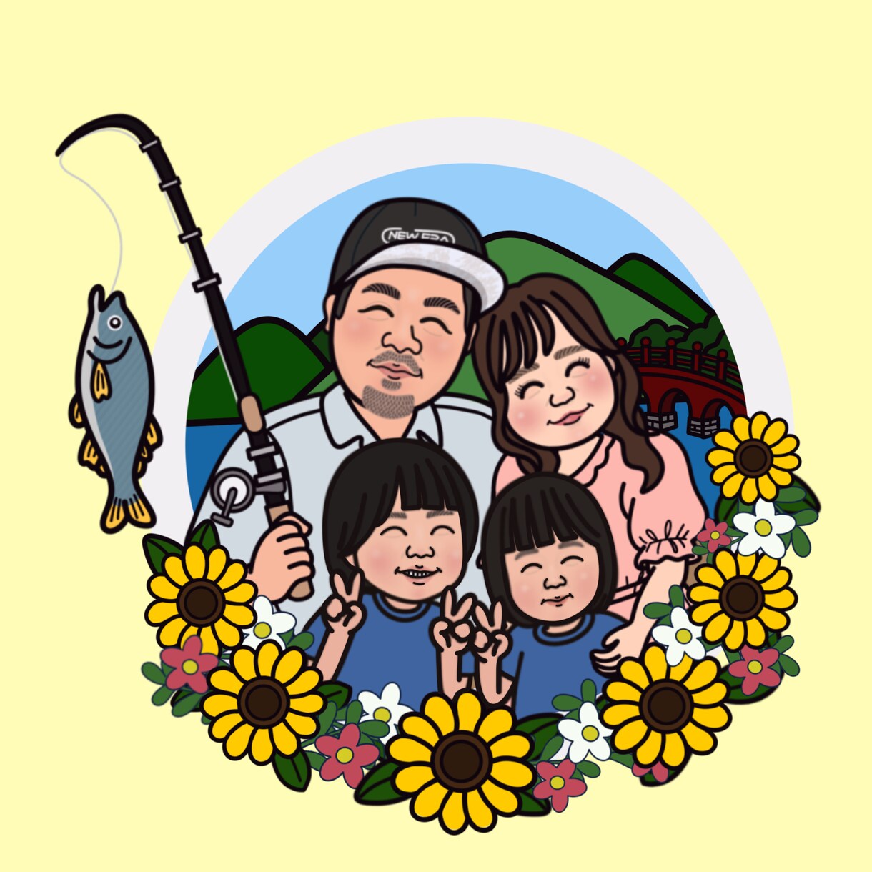 ほっこり可愛いポップな似顔絵描きます その人らしさを大切に笑顔になれる似顔絵をお描きします イメージ4