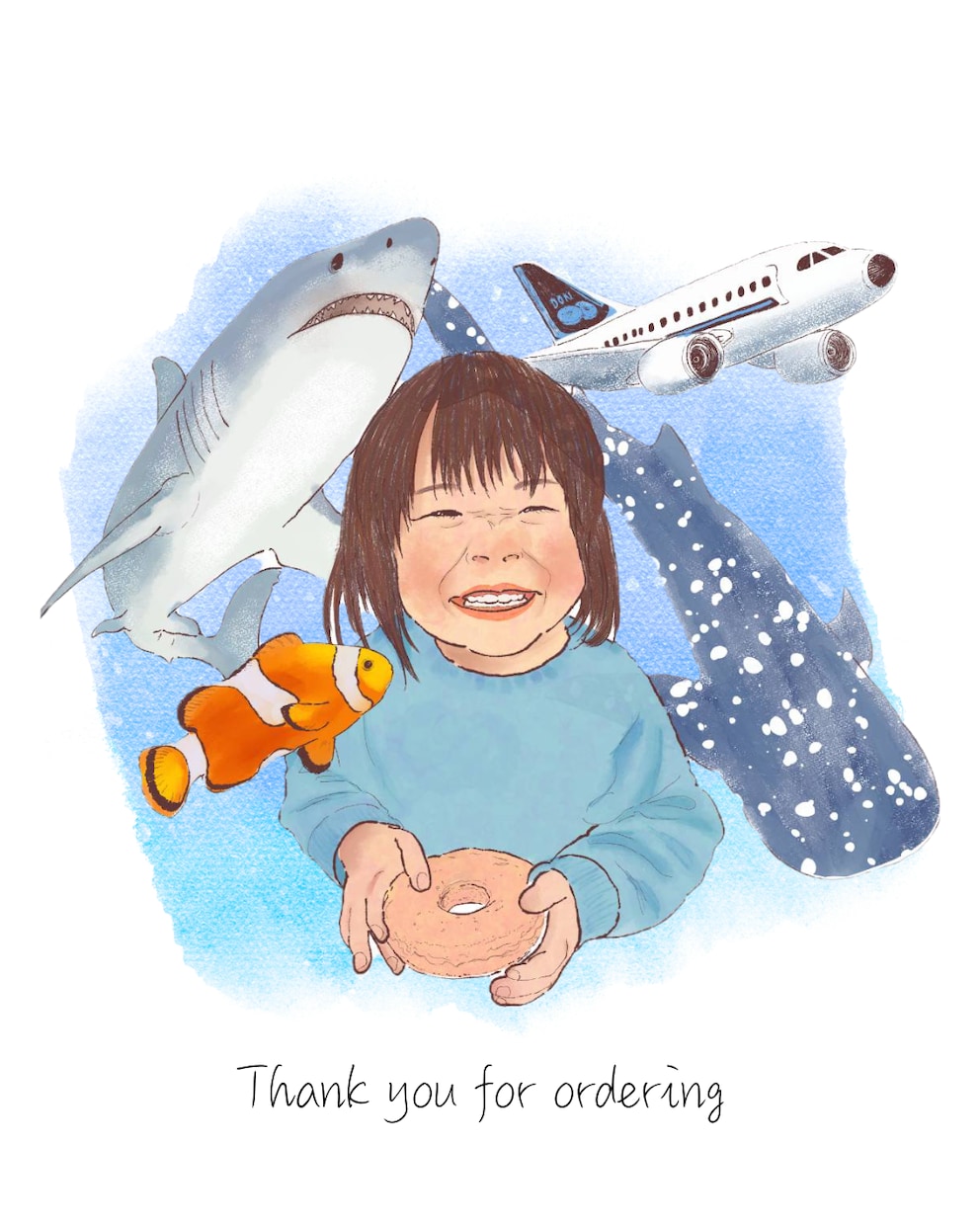 何年後も見返せる優しいタッチの似顔絵をお描きします お子様の成長記録をアイコンや贈り物で笑顔溢れる毎日に◎ イメージ1