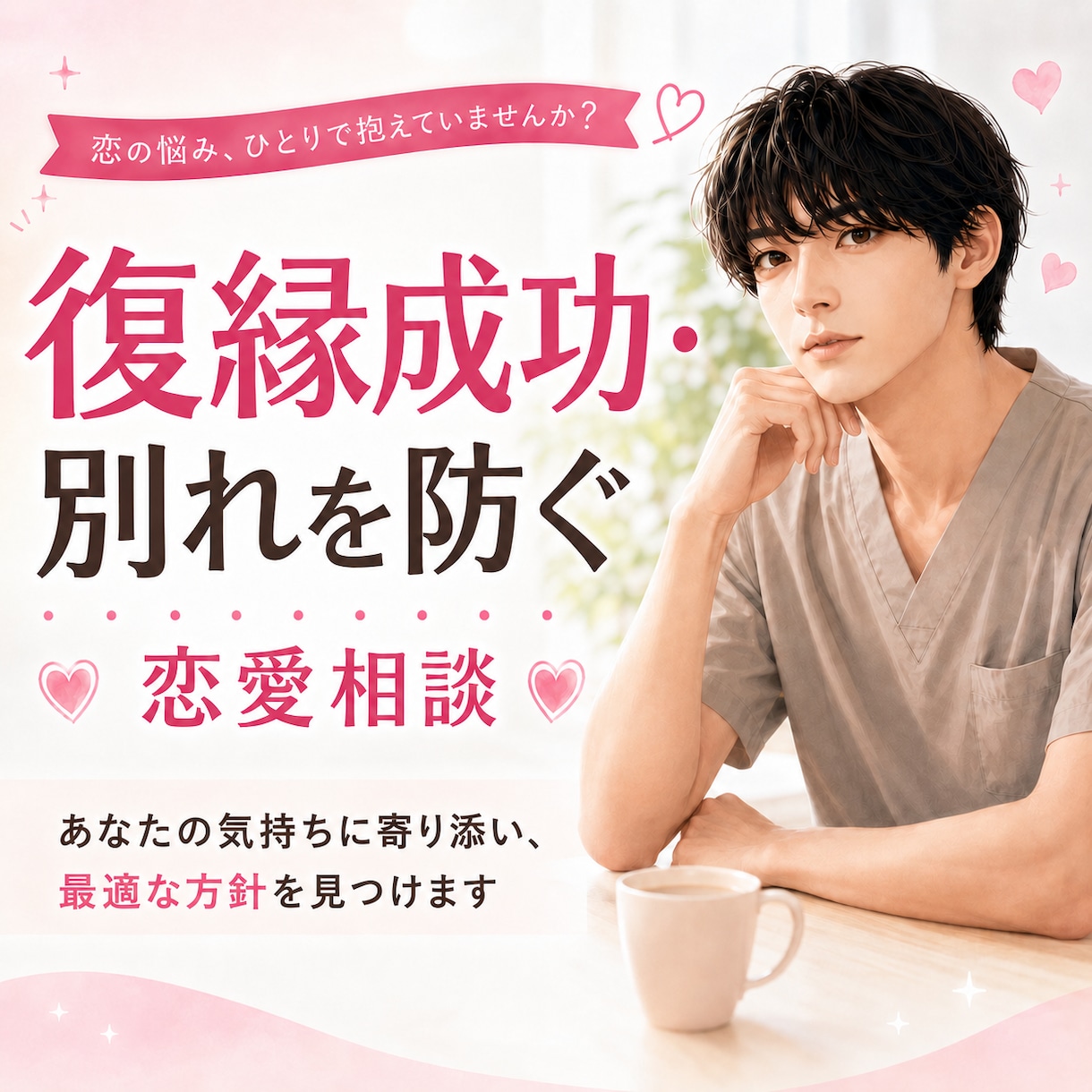 別れそう？復縁したい？次の一手を一緒に決めます 待つ？引く？それとも動く？正解を見つけましょう イメージ1