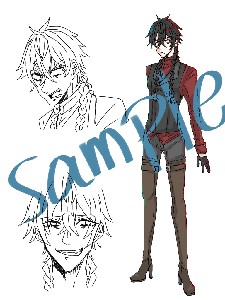 オリキャラやTRPG・ゲームに使える立ち絵描きます 主に男性キャラを描くことが得意です！ イメージ1