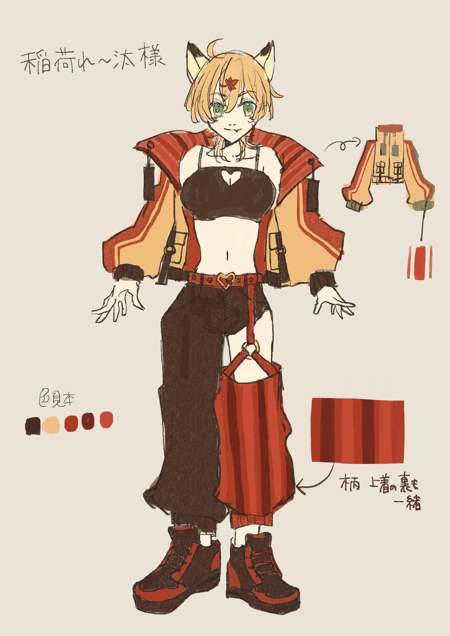 貴方のお着替えデザインします 三面図対応可！創作キャラやV活動者向け衣装制作です イメージ5