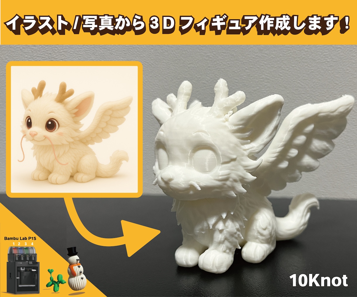 デザイナーがイラストから3Dモデル格安で作ります ★限定毎月5枠限定ご新規様★格安価格で３Dプリント致します イメージ1
