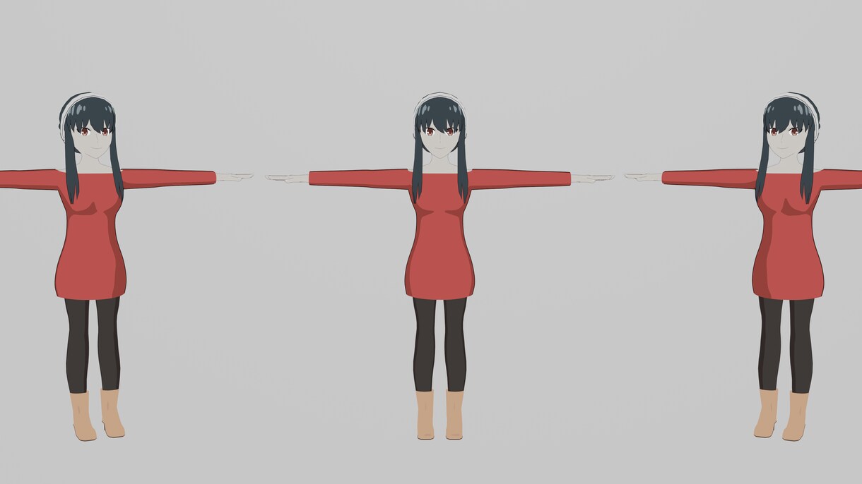 3Dアニメのキャラクターを作るます ブレンダーで3Dキャラクター作成 イメージ9