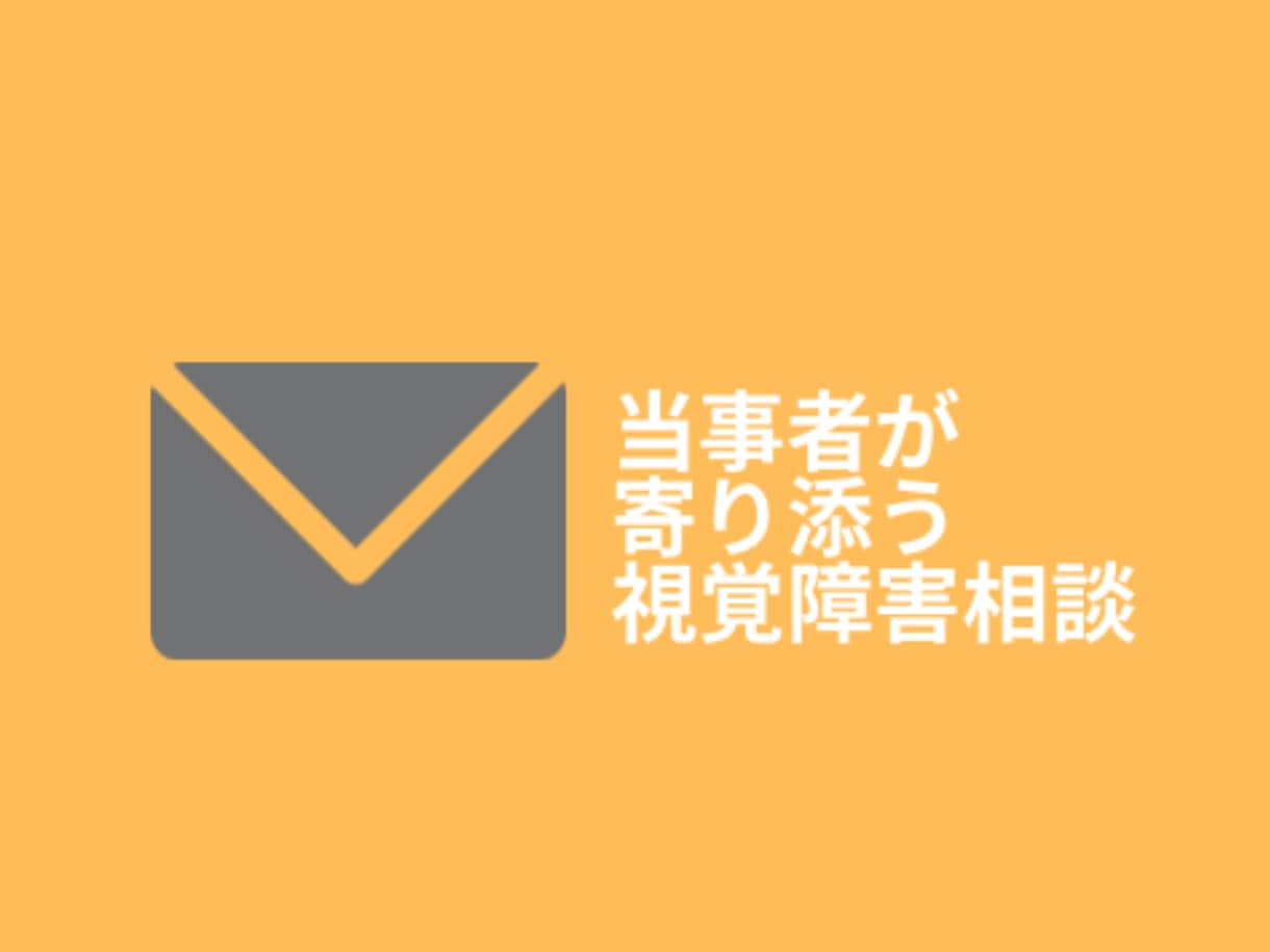 気軽に相談！視覚障害のお悩み　当事者が乗ります メッセージで気軽！視覚障害歴20年以上の当事者が寄り添います イメージ1