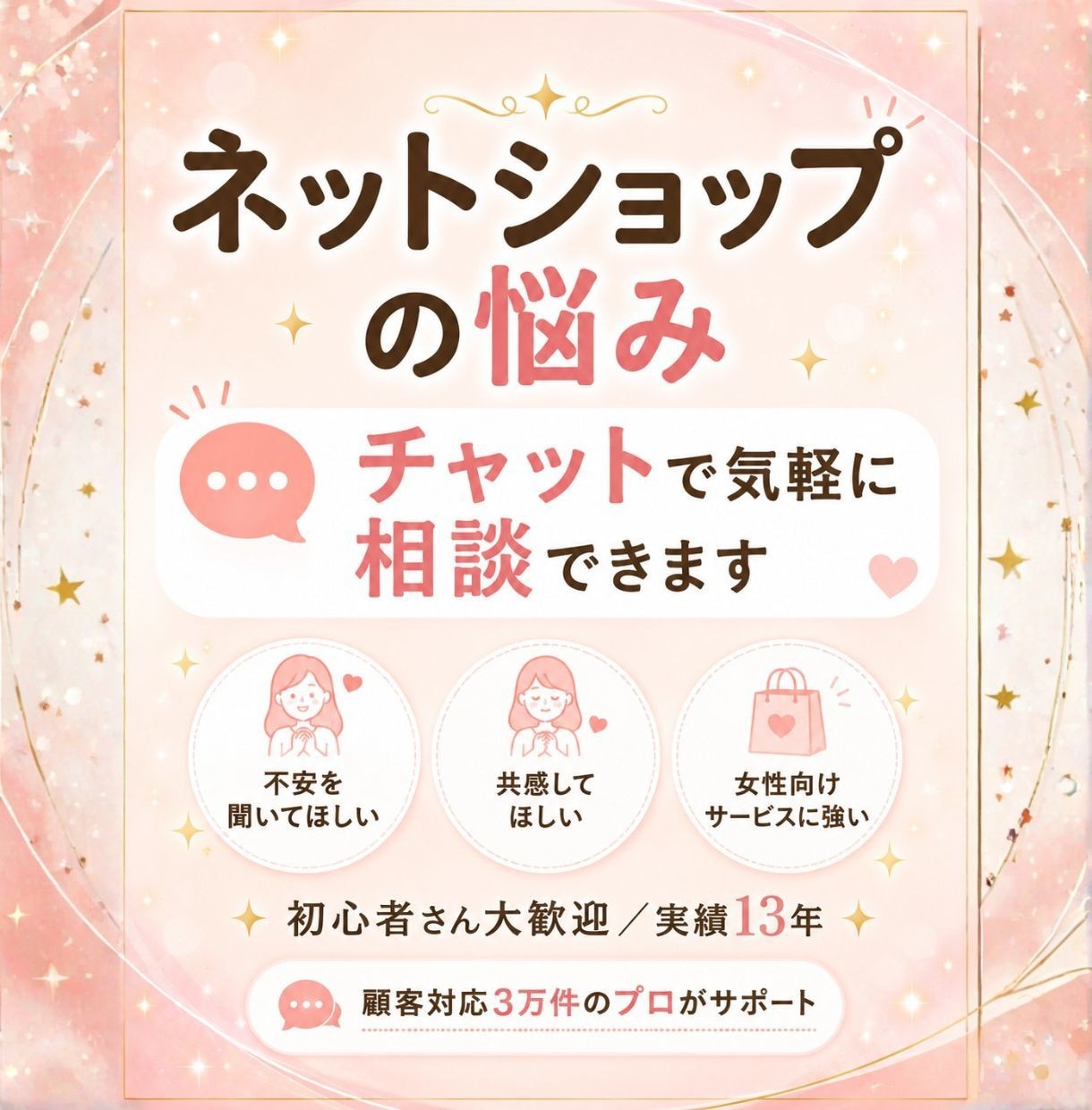 ネットショップの悩みチャットで1時間相談のります 初心者の方大歓迎！ネットショップ13年・顧客対応3万件以上 イメージ1