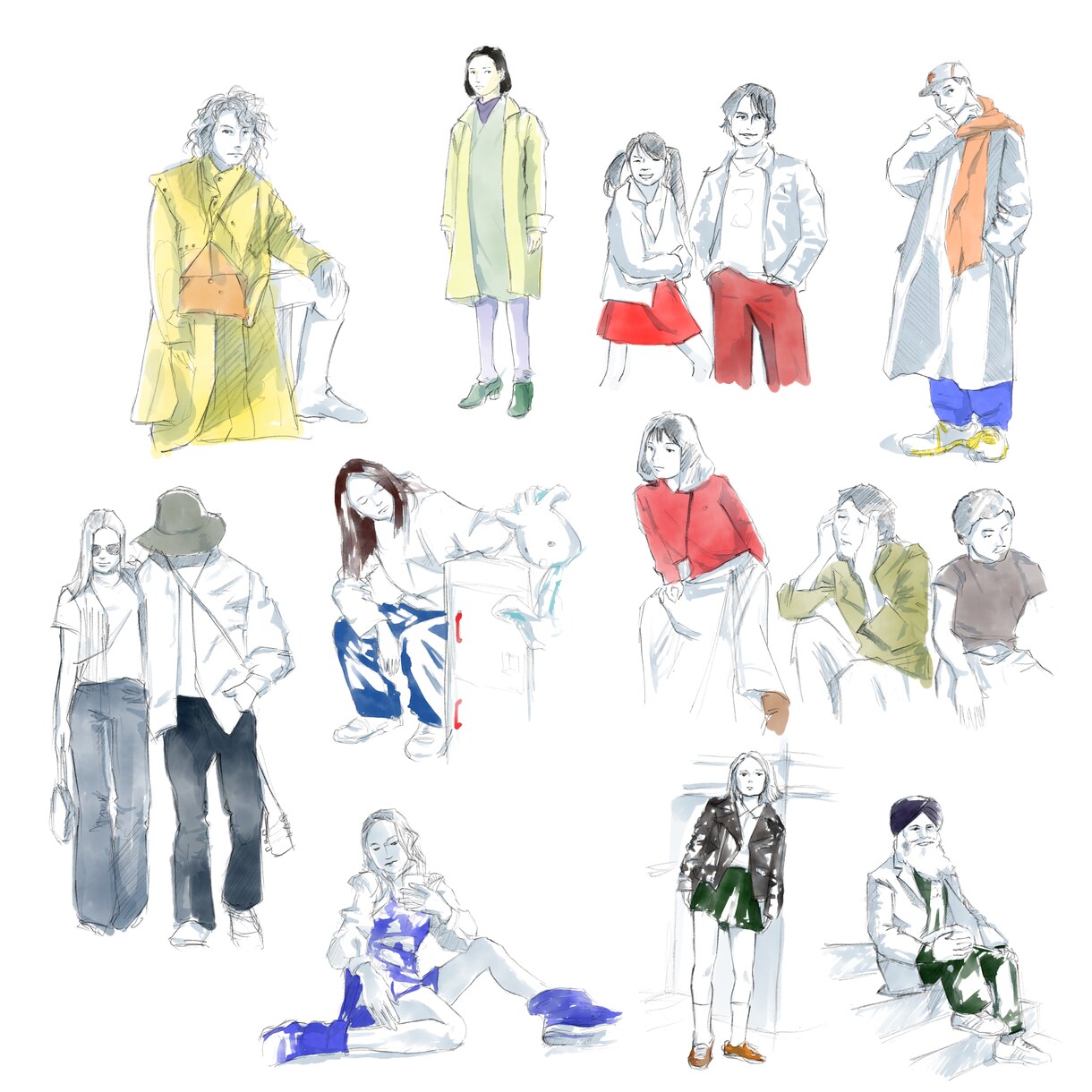 最短3日！写真を元にファッションイラスト描きます モノクロ、カラーで写真を元にファッションイラストを作成します イメージ7