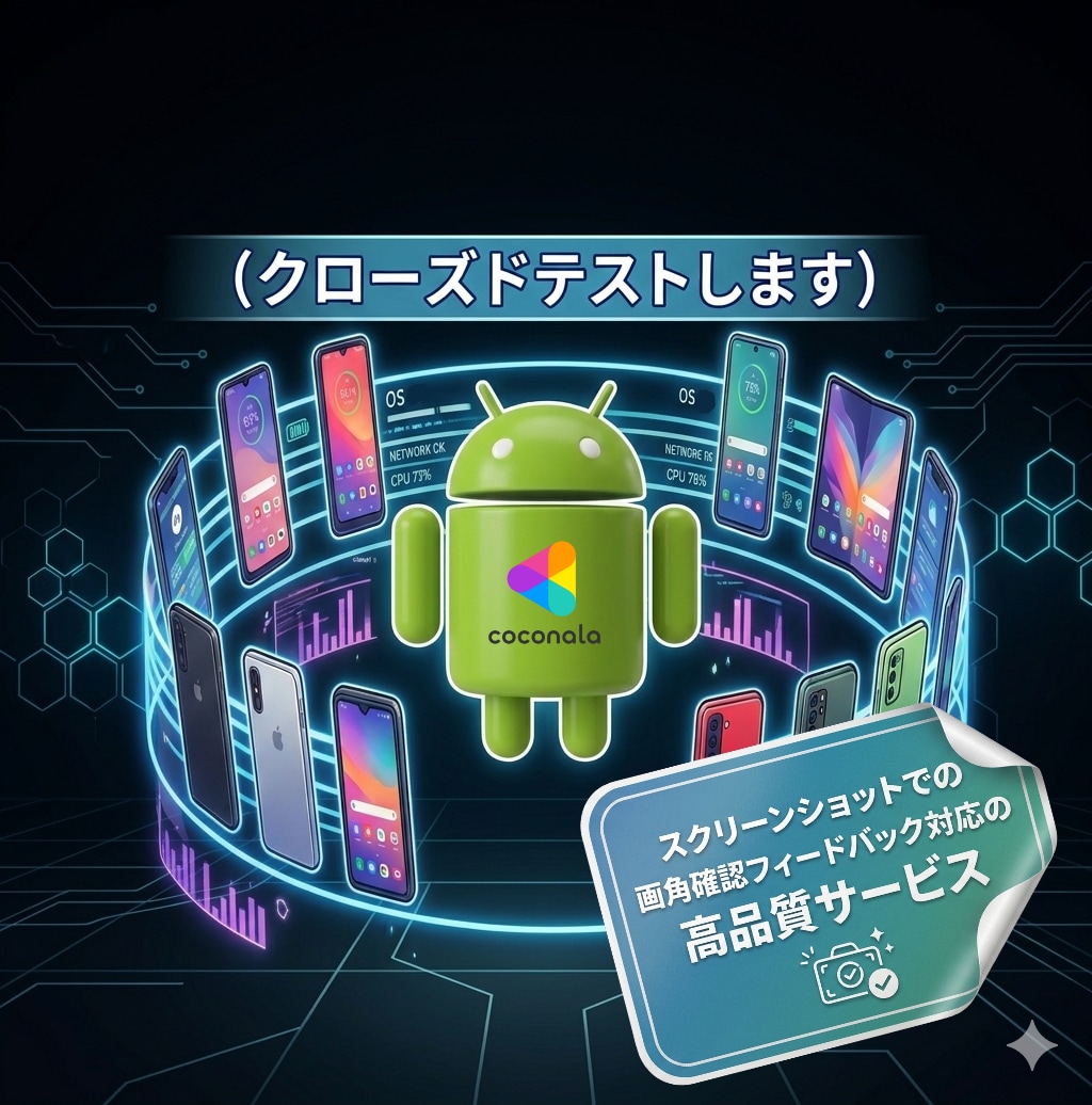 スマホ13台でクローズドテスト代行をします スクショでの画角確認フィードバック対応。即日対応可 イメージ1