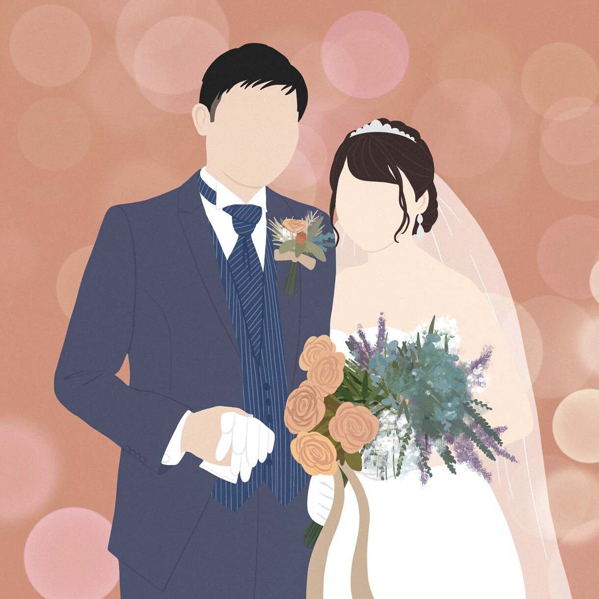 お写真から韓国風のおしゃれなイラストにします 結婚式はもちろん、アイコンやプレゼントにもおすすめ！ イメージ10