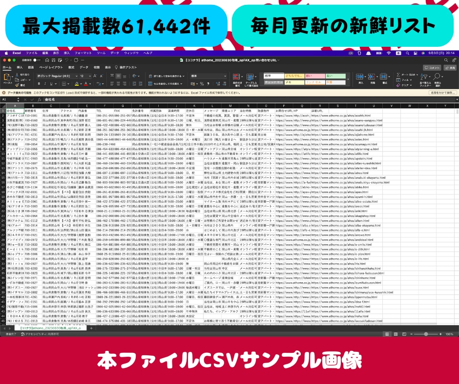 アットホームの2025年版営業リストを販売します 毎月更新！依頼後最新のデータを取得します！最大6万件！ イメージ7