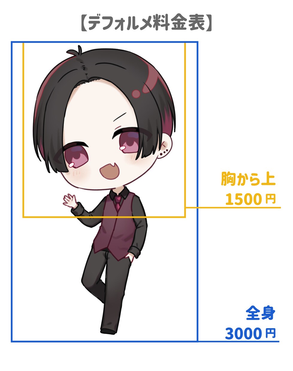 サムネ/立ち絵/SD/何でも描きます ご依頼が初めての方も大歓迎！即日対応します！ イメージ3