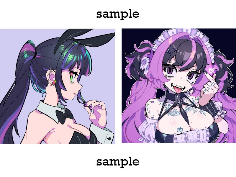 最短3日納品　サブカル系女子イラスト描きます ダークでかっこかわいいあなただけのキャラクターをご提供 イメージ2