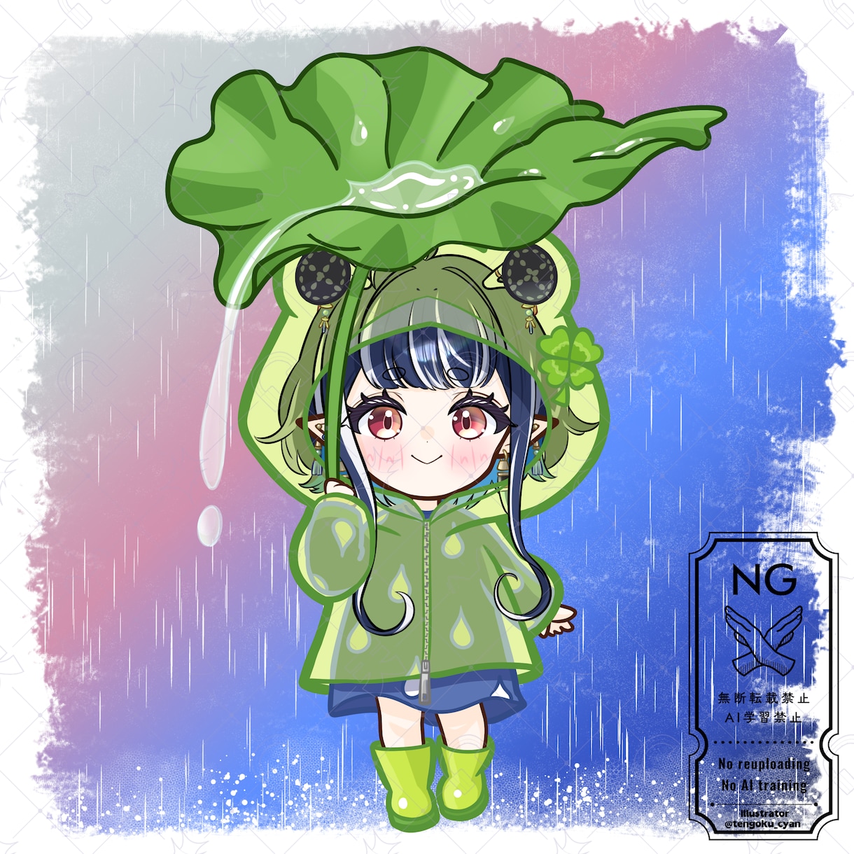 商用利用可！【カエルカッパ】ミニキャラを描きます ライバー活動をお手伝い！配信/パネル開け/アイコン/グッズ イメージ3