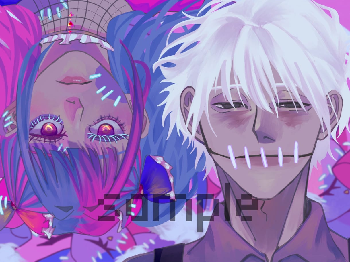 世界観際立つ狂気ダーク系イラスト描きます 周りと被らない、個性が光るSNSアイコン描きます イメージ3