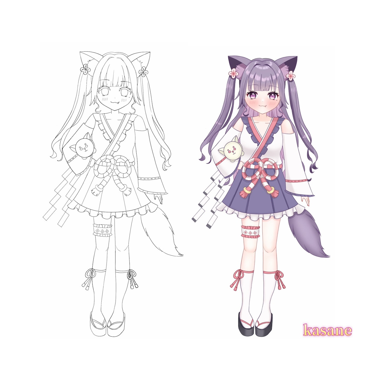 簡単な立ち絵を描きます IRIAMなどのパーツ分け無しの配信にお使いください！ イメージ2