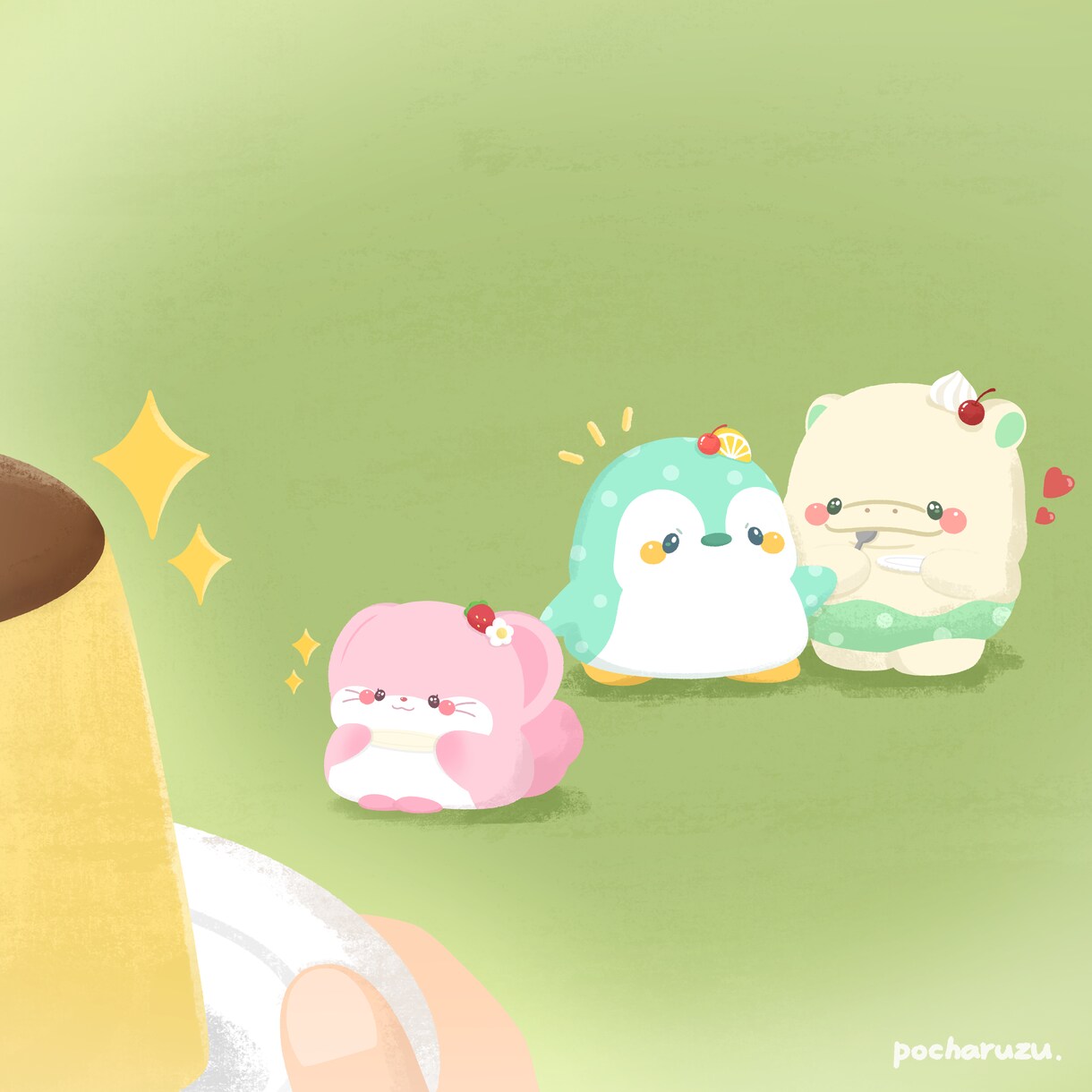 オリキャラ『ぽちゃるず。』のアイコンを作成します ぽちゃるず。のかわいいイラストを描きます！ イメージ7