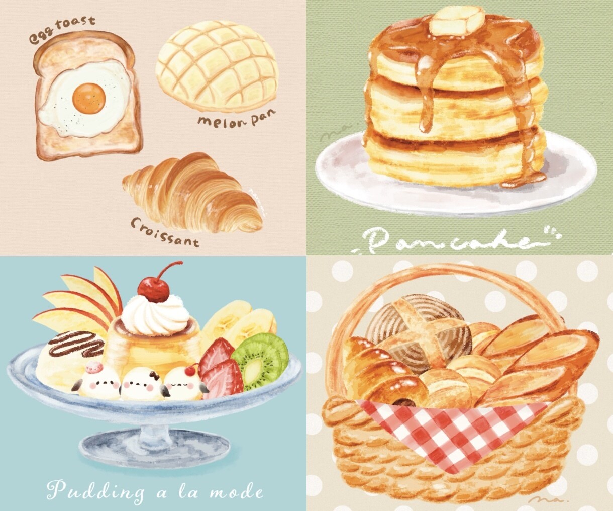 ほっこり可愛い！美味しそうな食べ物イラスト描きます 商用OK！メニュー表・レシピ・webページの挿絵に◎ イメージ8