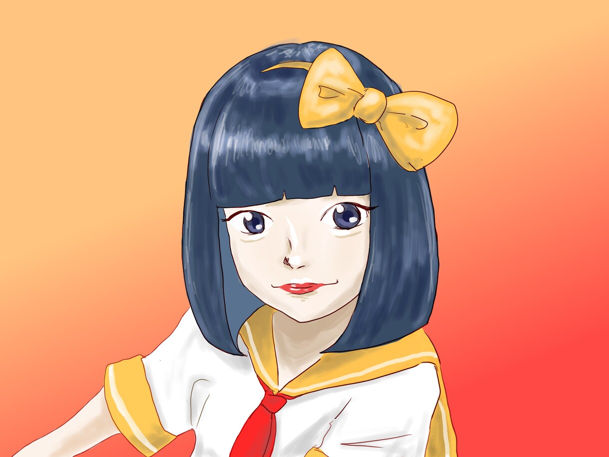 イラスト風の似顔絵描きます 似てる×かわいい！で二次元に近づけます イメージ3