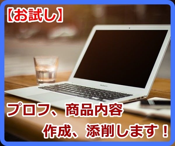 お試し！プロフやコサービス内容の作成、添削します 【限定3名】文章が苦手な人用プロフ、サービス内容作成、添削 イメージ1
