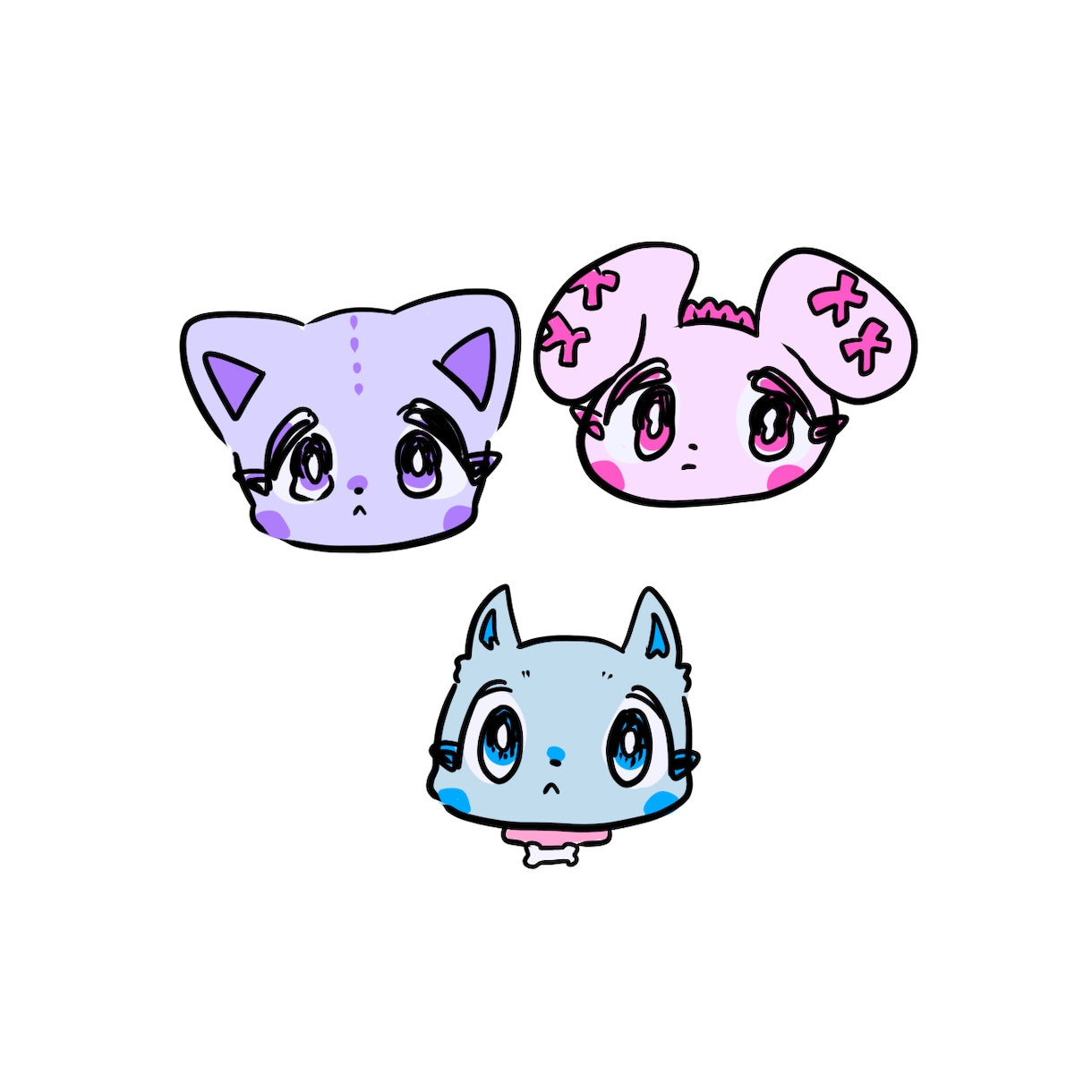さくっと！かわいいミニキャラアイコン描きます ゆるくて柔らかいタッチのアイコンイラスト イメージ2