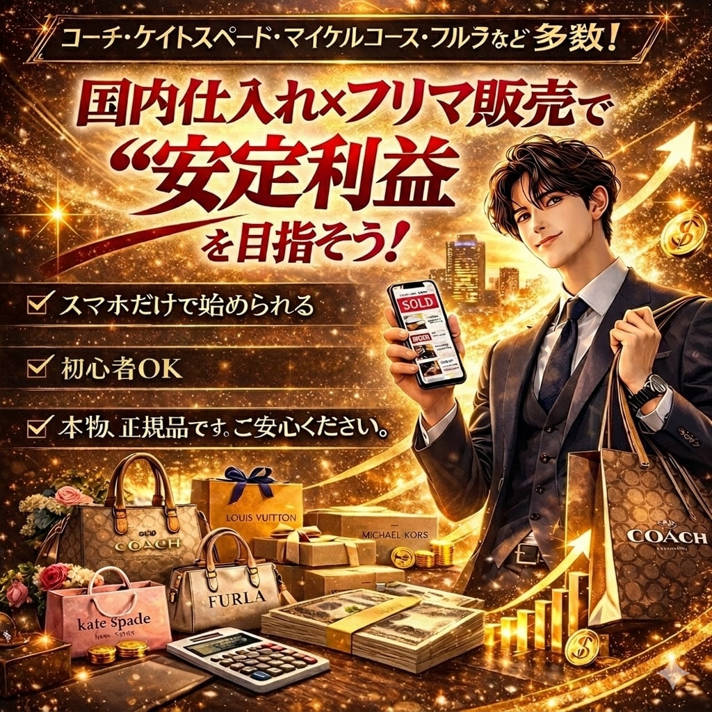 ブランド仕入れ×フリマ販売で利益を出す方法教えます 【残り1名】2日間限定半額セール 通常3万円→1.5万円 イメージ4