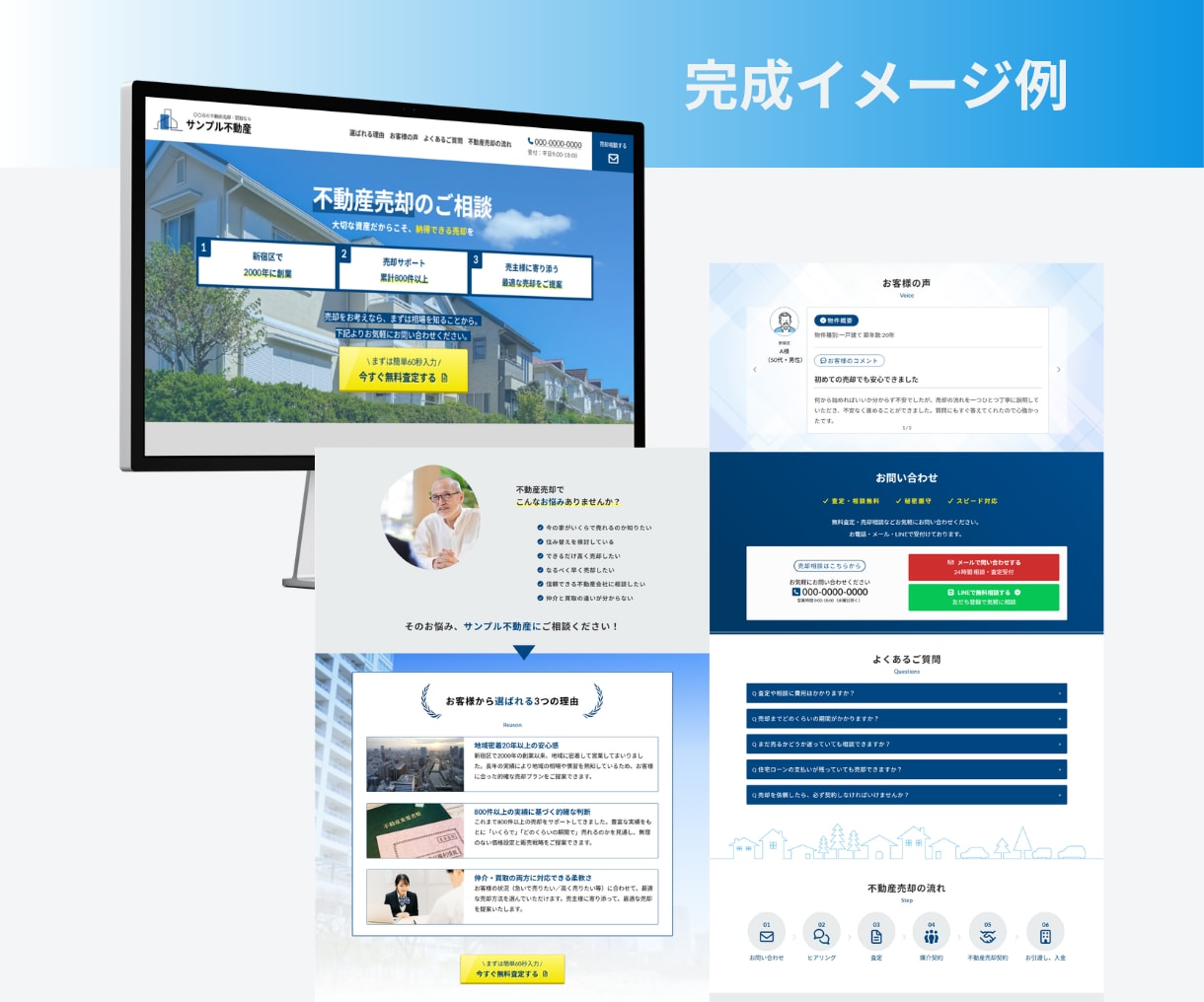 宅建士監修 元付を増やす不動産売却LPを制作します FC店舗指導(SV)経験者が構成設計 イメージ2