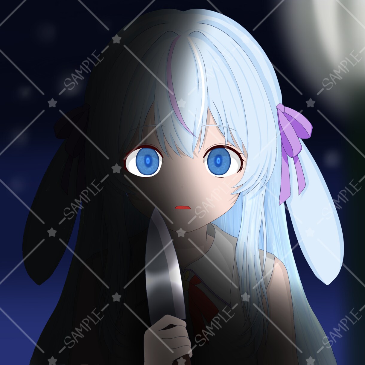 一枚絵、アイコン、キービジュアル等を描きます 商用利用可。SNSや配信サムネイル、グッズ制作等の使用に。 イメージ3
