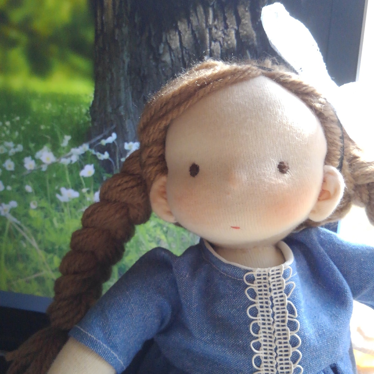 ウォルドルフ人形（30cm）リバティお洋服の女の子 シュタイナー