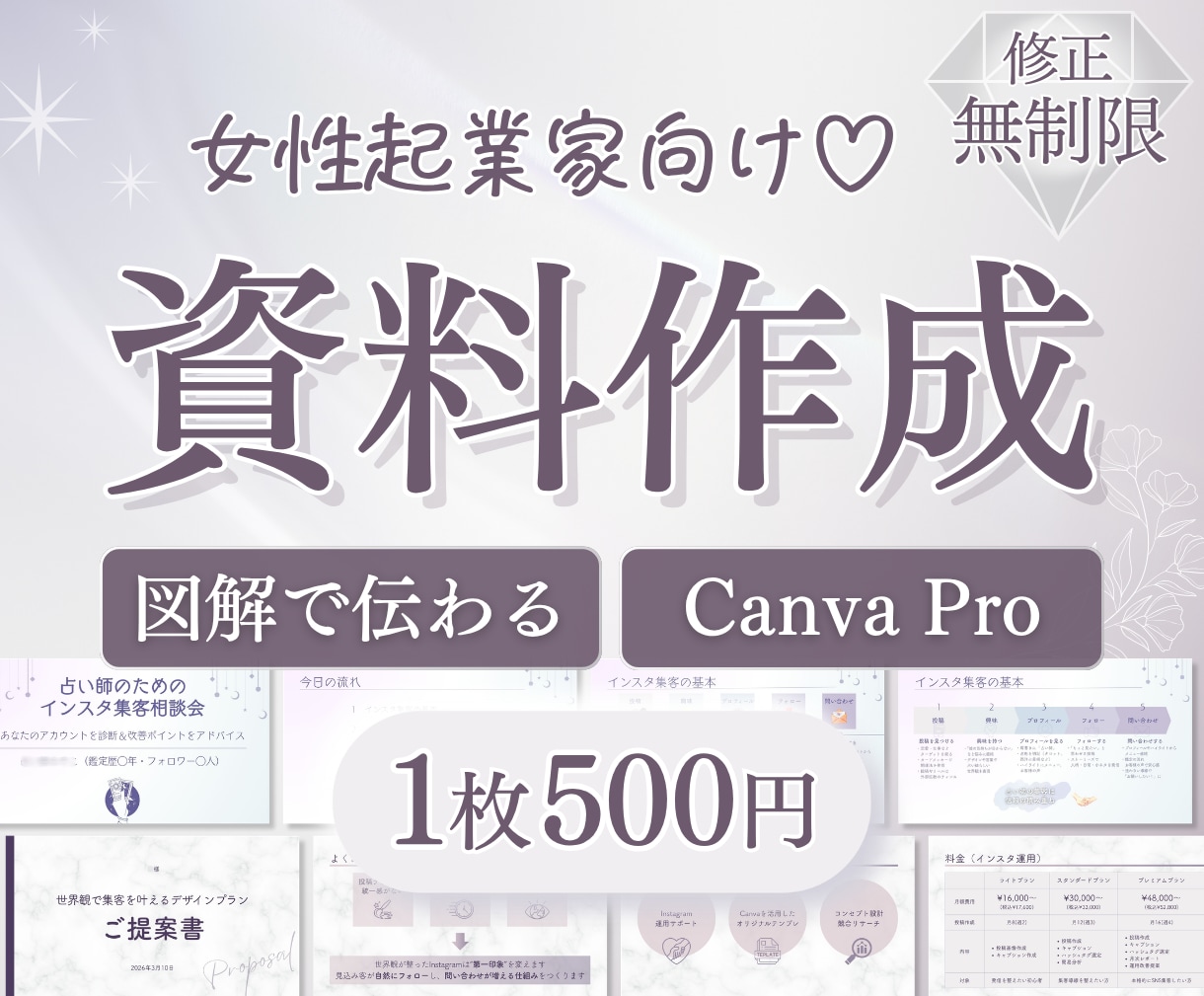 1枚500円から♡伝わるスライド資料作成します 図解で女性起業家様のサービスの魅力を伝えます！ イメージ1