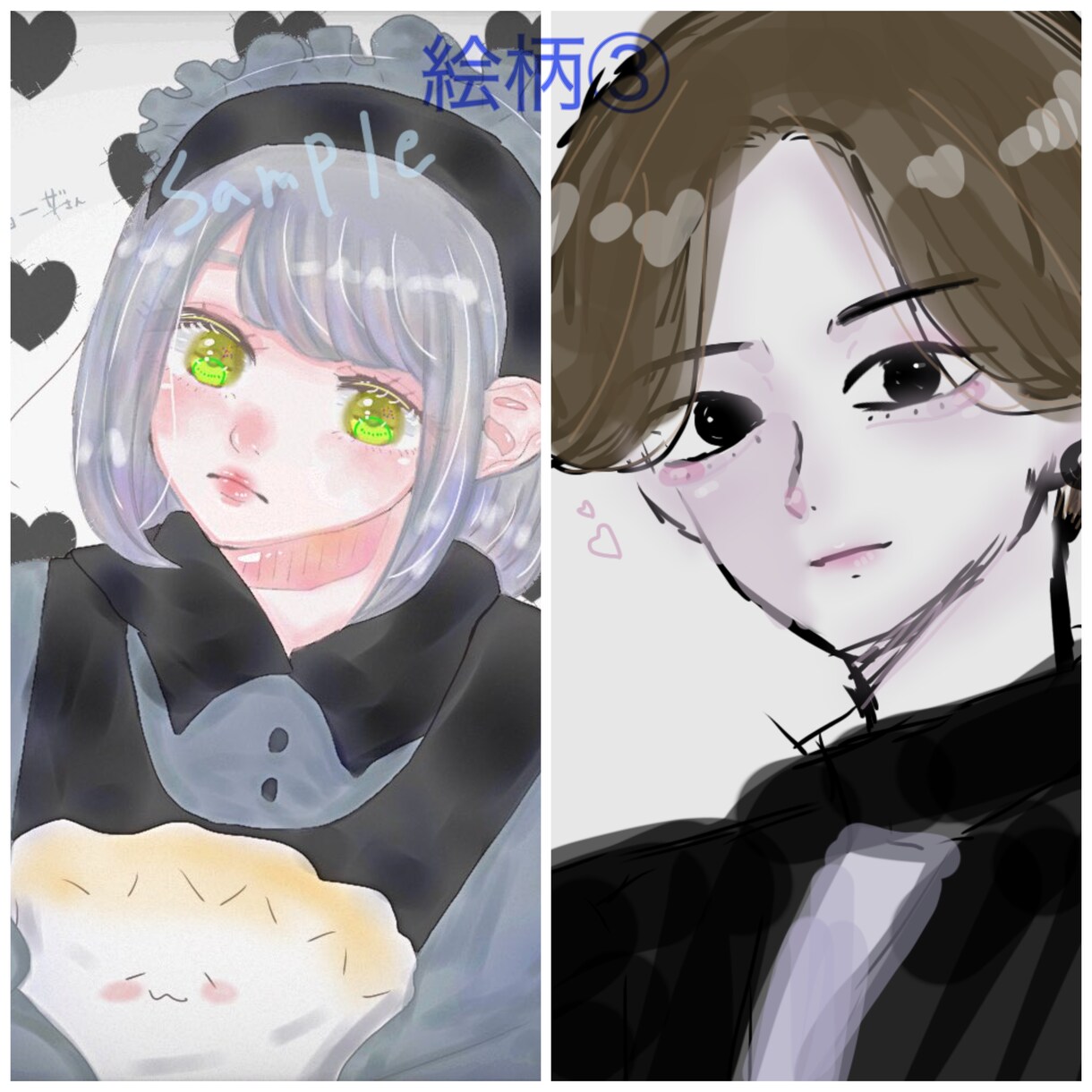 絵柄のテイスト多め✿アイコン作成などします アイコンイラスト/キャラデザ/絵柄テイスト多数 イメージ4