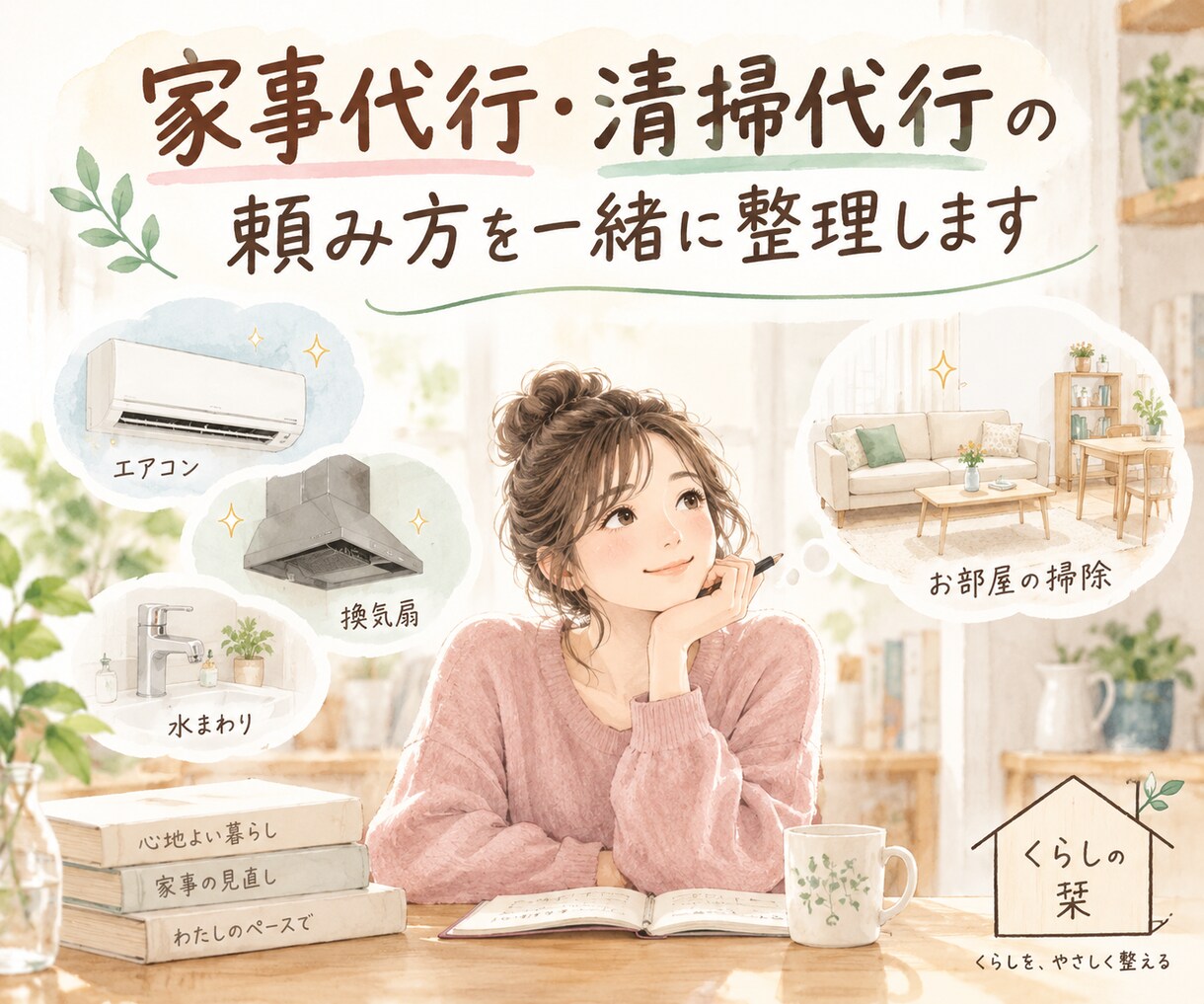 家事代行・清掃代行の頼み方を一緒に整理します 何を頼む？どう伝える？依頼前のモヤモヤを整理します イメージ1
