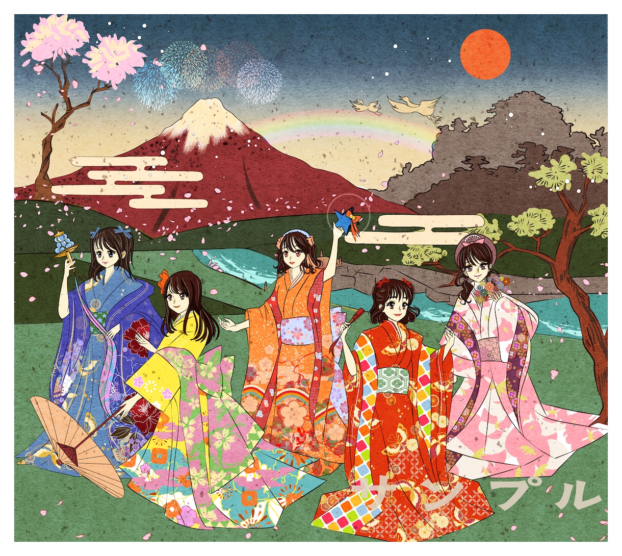 伝統的な浮世絵風、和風のイラストを制作いたします 商用利用OK！Web、パッケージ、ジャケット等にも利用可能 イメージ6
