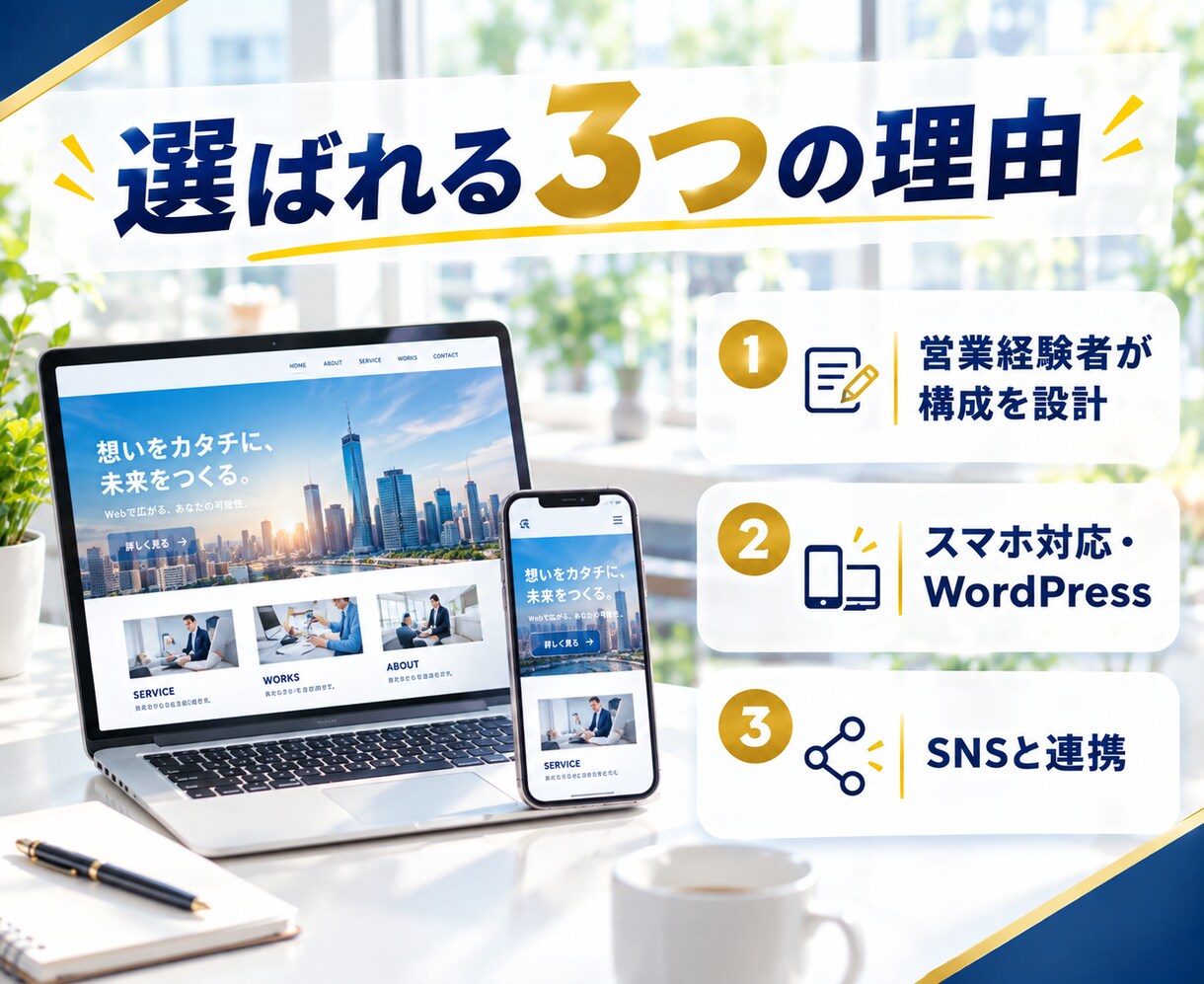 個人事業主・店舗向けに高品質なHPを作成します 低価格なのにカスタマイズ可能！HP作成歴10年以上の安心 イメージ3